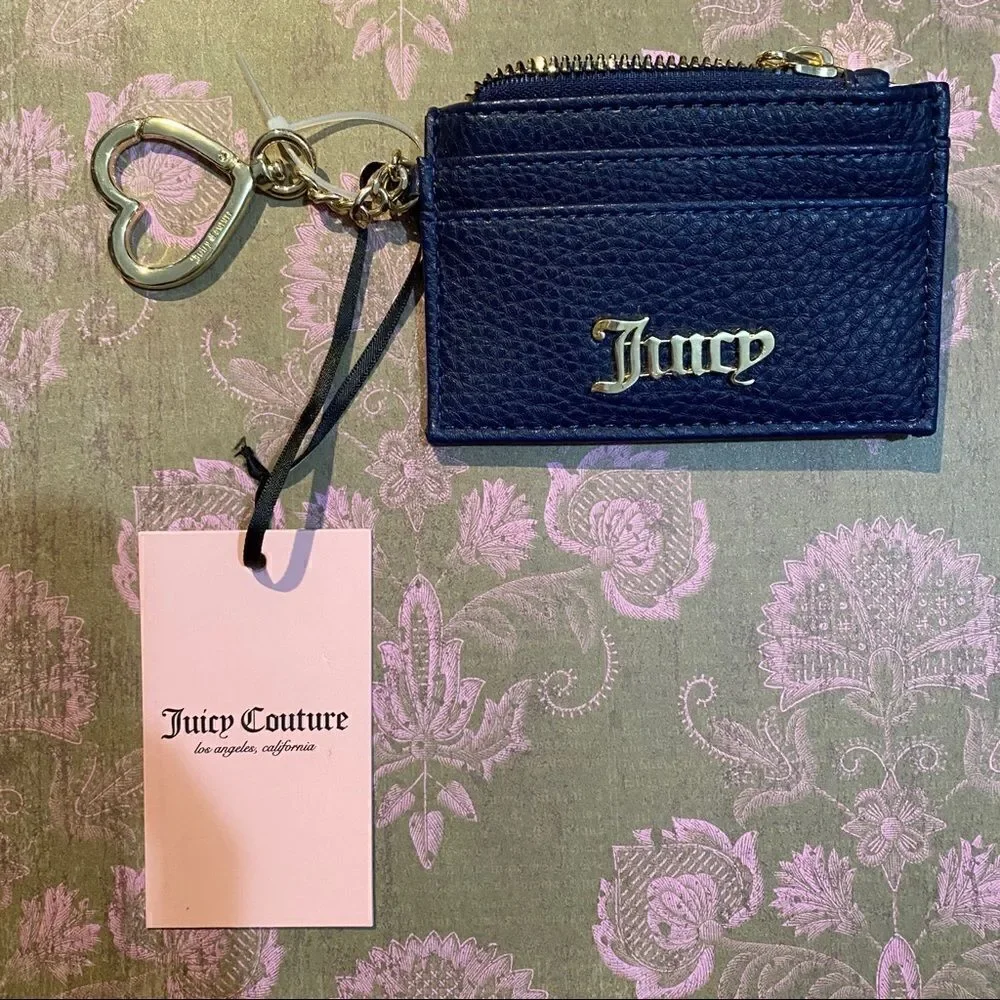 NWT Juicy couture navy blue card wallet‎